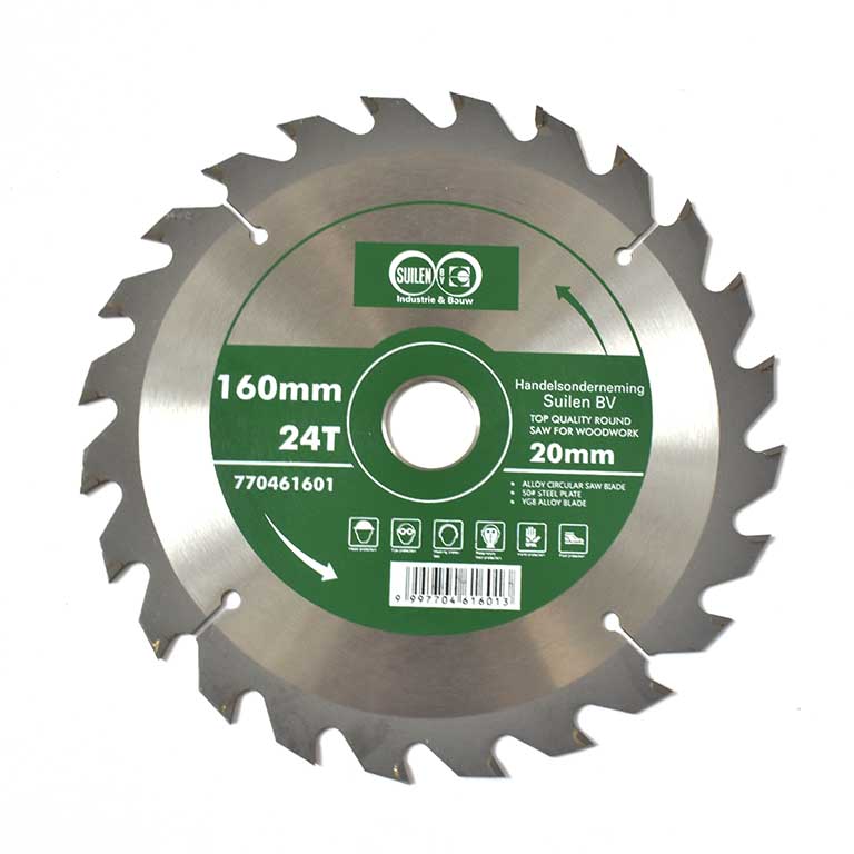 Cirkelzaagblad | Voor hout | 160 mm | 2,6 x 1,6 mm | 24T | Asgat 20